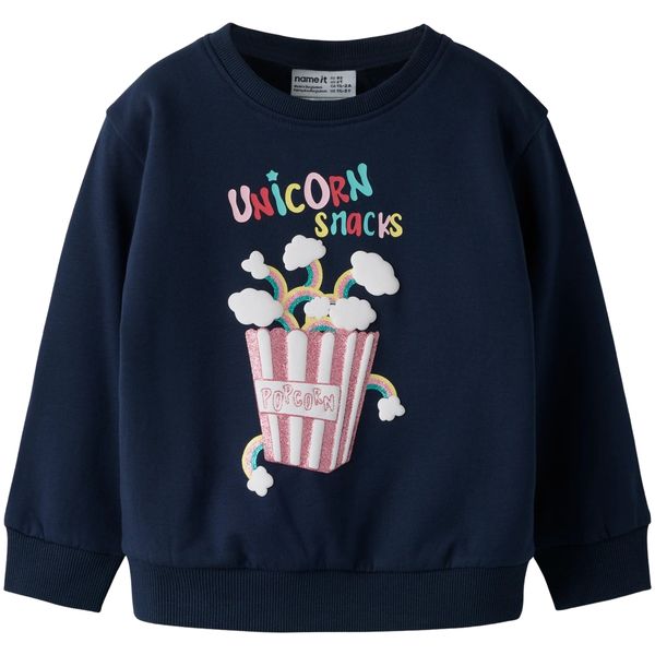 Hovedbilde Name It Nmfdittie sweatshirt til småbarn, Navy ...