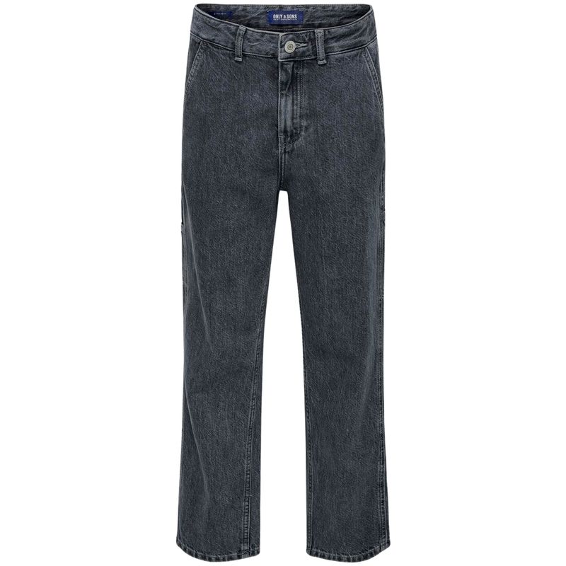 Only & Sons Osjedge cargobukse, Grey Denim