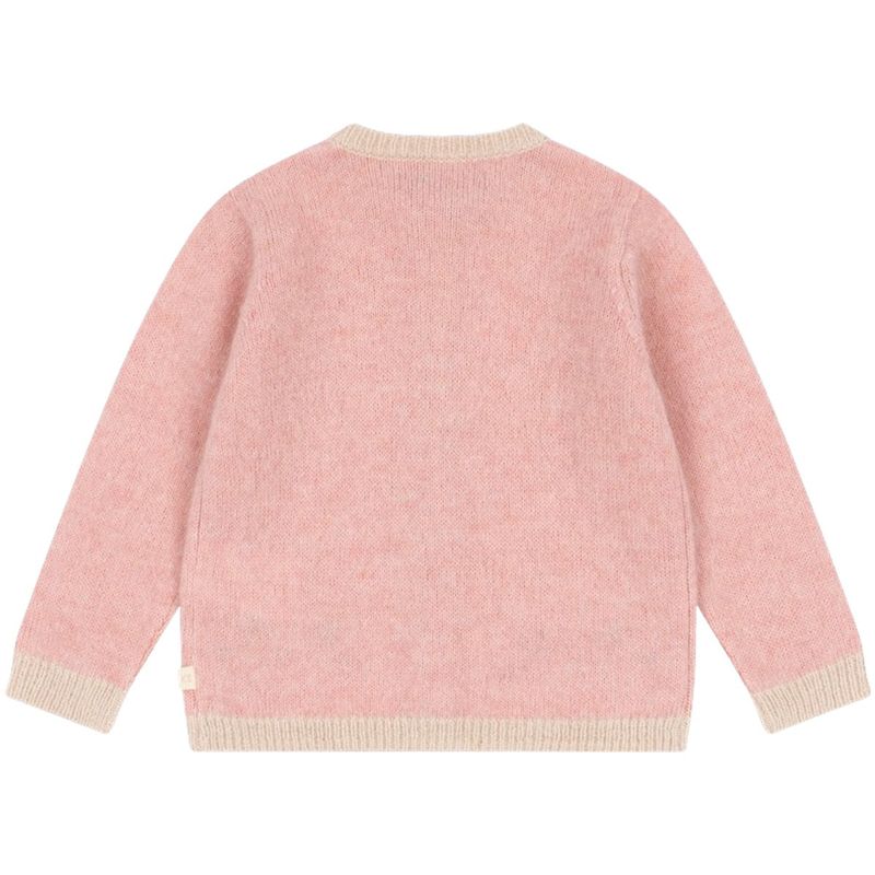 Konges Sløjd Kitty cardigan i ull til barn, Silver Pink