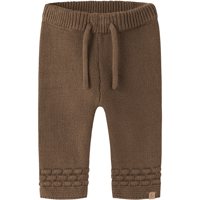 Lil' Atelier Nbnnobir strikket bukse til baby, Teak